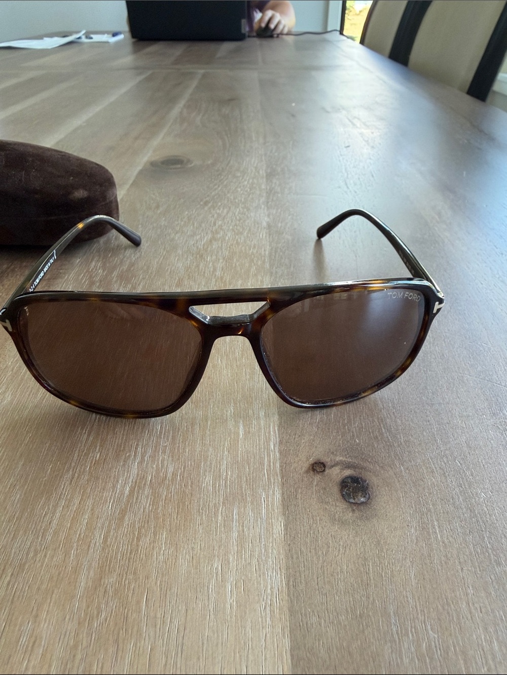 Tom Ford Tortoiseshell Brown Lens Sunglasses